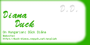 diana duck business card